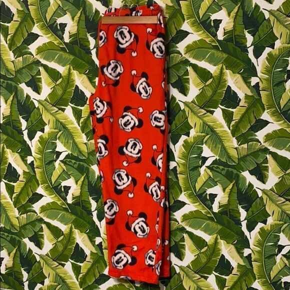 Mickey Mouse Santa Pajama Pants - Picture 1 of 2